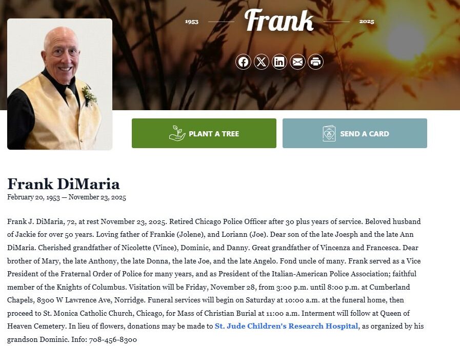 Honoring the Life and Legacy of Frank J. DiMaria